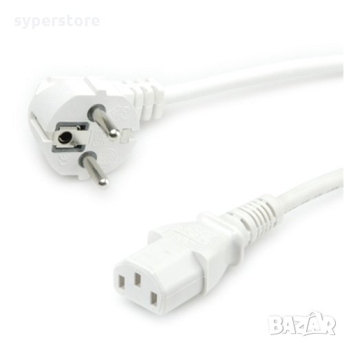 Захранващ Кабел за Компютър 250V - 3 пина 1,8 м. Digital One SP01280 Бял, снимка 1