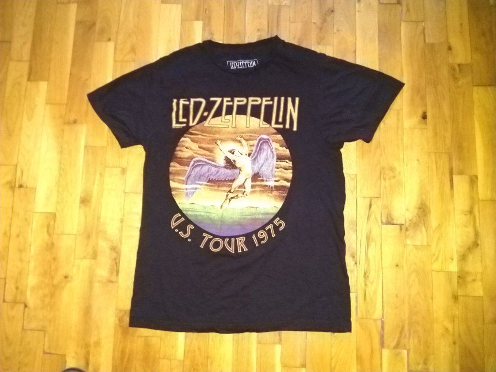 Тениска памук Led Zeppelin турне 1975г САЩ размер ХС в Спортна екипировка в  гр. София - ID36891812 — Bazar.bg