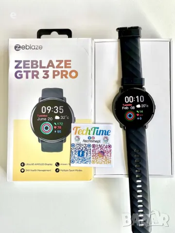 Смарт часовник Zeblaze GTR 3 Pro,Разговори,Водоустойчив AMOLED, 1.43'' Черен НОВ, снимка 5 - Смарт часовници - 47948669