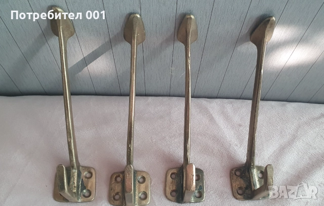 4 бр стари закачалки от бронз, снимка 6 - Антикварни и старинни предмети - 52957365