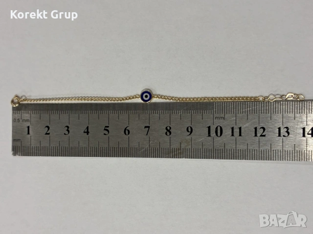 Златна бебешка гривна 14к, снимка 6 - Гривни - 54259853