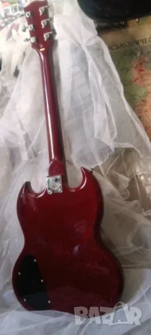Електрическа китара SG (AC-DS), може да се комбинира с кубе, процесор, аксесоари!, снимка 10 - Китари - 56063226