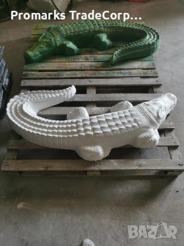 Крокодил от бетон, армиран , снимка 3 - Градински мебели, декорация  - 51424148