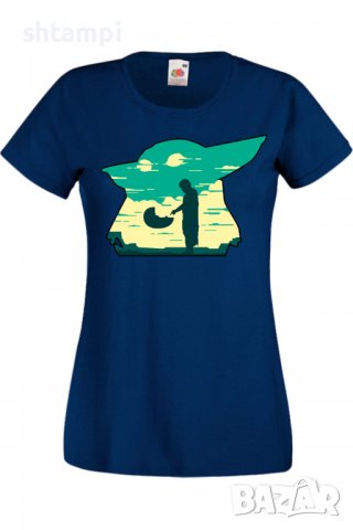 Дамска тениска Star Wars mandalorian baby yoda 1,Филм,Игра,superhero,Изненада,Подарък,Повод,, снимка 6 - Тениски - 37731813