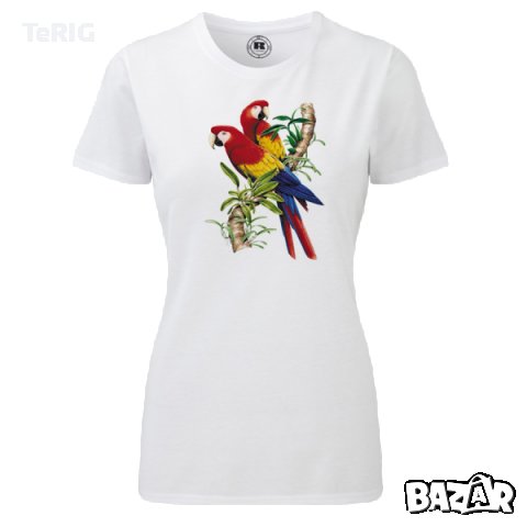 два папагала - соларна тениска, снимка 2 - Тениски - 37325511