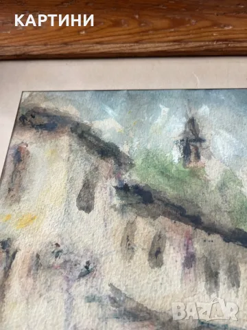 Цветан Добрев майсторска картина - “Трявна - мостът” 1989 г., снимка 4 - Картини - 49299779