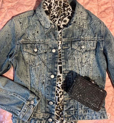 Оригинално дамско дънково яке- сафари на Diesel, снимка 3 - Якета - 38242024