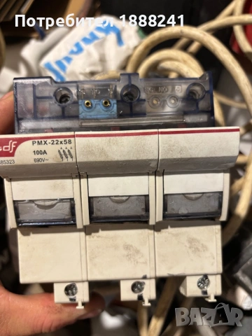 3-фазен предпазител PMH 22×58 – 690V / 100A , снимка 3 - Друга електроника - 54093322