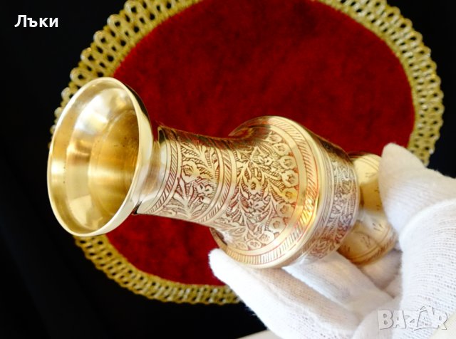 Бронзова ваза,гарафа за ракия,клетъчен емайл., снимка 3 - Антикварни и старинни предмети - 38673279