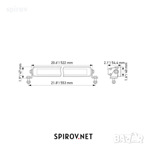 LED бар HELLA Long-range light Black Magic 12/24V 105W 6000lm, снимка 2 - Части - 55734207