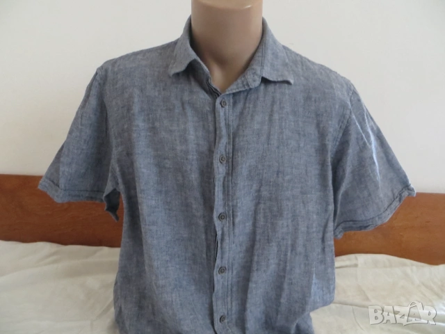 Мъжки ленени ризи с къс ръкав , снимка 16 - Ризи - 25605522