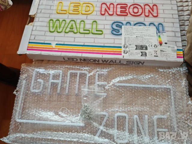 LED неон табела Game Zone 43x20 см нова, снимка 2 - Лед осветление - 54302254