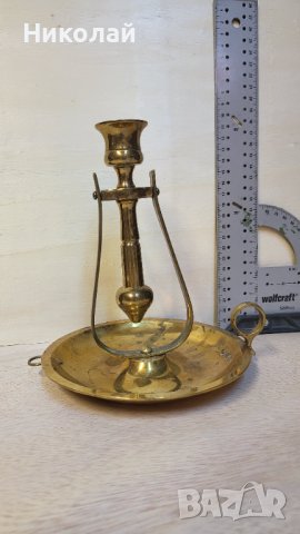Уникален месингов свещник махало Швеция, снимка 1 - Антикварни и старинни предмети - 42141988
