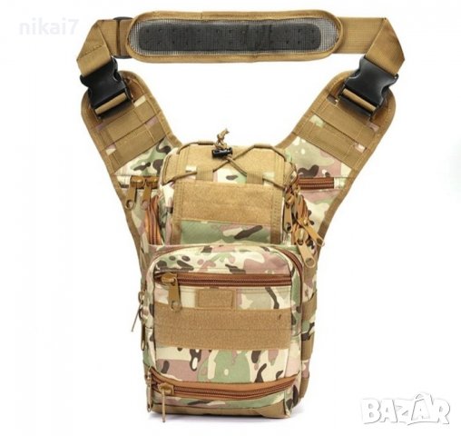 мъжка чанта тактическа отделение за пистолет лепенка за колан, снимка 9 - Екипировка - 37640519