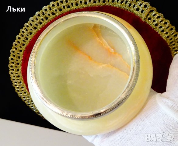 Кутия за бижута оникс,бронз 1 кг., снимка 6 - Антикварни и старинни предмети - 36916485