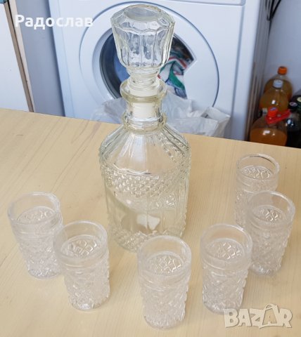 Сервиз за ракия водка кристално стъкло, снимка 2 - Сервизи - 29881463