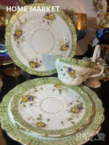 William Lowe Longton England  Circa 1874 - троен сет, мисля уникален и  с невероятна красота, снимка 3 - Антикварни и старинни предмети - 52967335