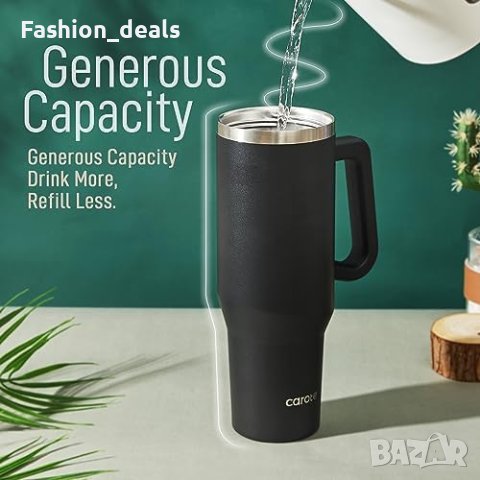 Нова CAROTE Вакуумно изолирана бутилка термос за вода неръждаема стомана 1200мл