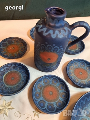 комплект немска керамика ръчна изработка 29/1, снимка 6 - Антикварни и старинни предмети - 52027517