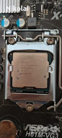 Дънна платка ASRock H61M-VG3, socket 1155, снимка 2 - Други - 52718602