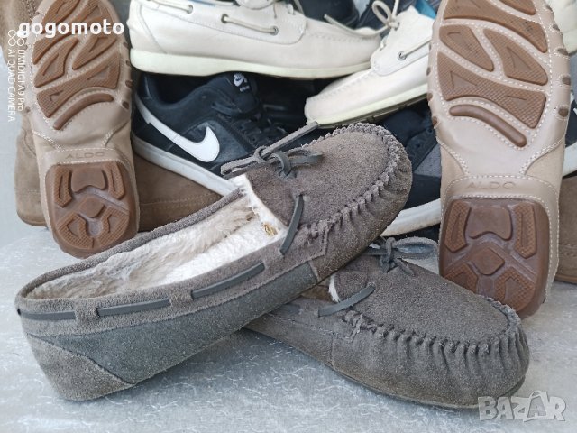 мъжки мокасини от естествена кожа естествен велур + топла подплата, 42 - 43, снимка 14 - Мокасини - 44581858