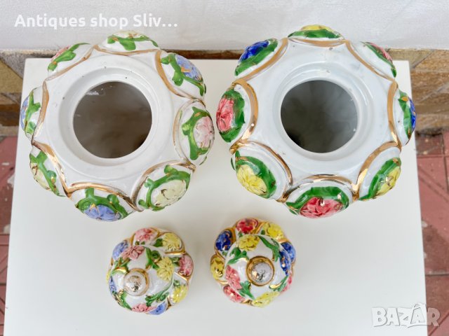 Италянски порцеланови урни / вази. №2275, снимка 4 - Колекции - 36580803