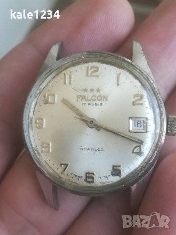 Швейцарски часовник FALCON. 17rubis. Vintage watch. Swiss made. Механичен механизъм. Мъжки часовник 