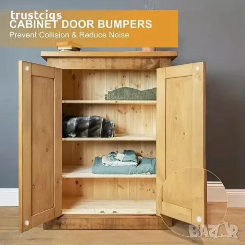 Силиконови буферчета за врати и мебели – 100 броя, снимка 3 - Други стоки за дома - 47390030