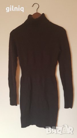 Кафява,дамска плетена рокля, S размер, снимка 3 - Рокли - 35449017