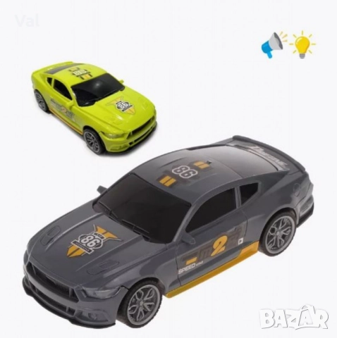 Състезателна кола със светлина и звук, снимка 4 - Коли, камиони, мотори, писти - 52530385