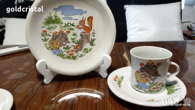 Стар български порцелан детски комплект , снимка 2 - Антикварни и старинни предмети - 32977025