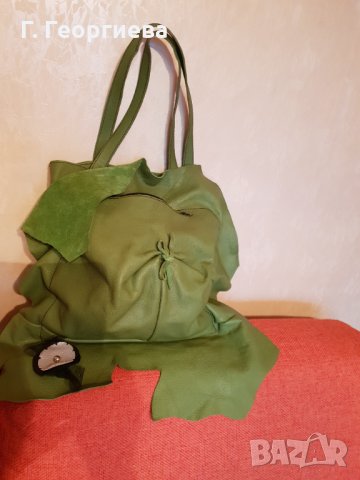 Продавам дизайнерска чанта от естествена кожа, снимка 1 - Чанти - 31264908