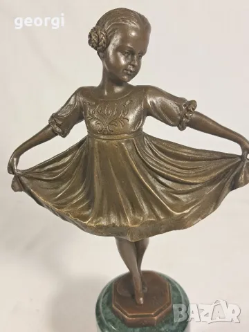 бронзова статуетка балерина   3/3, снимка 2 - Статуетки - 48204116