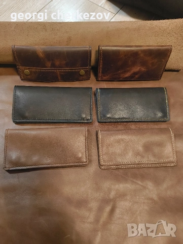 портмонета и калъфи за тютюн от естествена кожа ръчна изработка , снимка 4 - Портфейли, портмонета - 53917487
