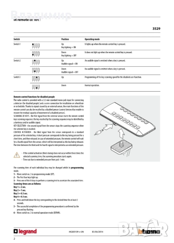 Bticino living 3529 11W23RI дистанционно управление, снимка 8 - Други - 51771399