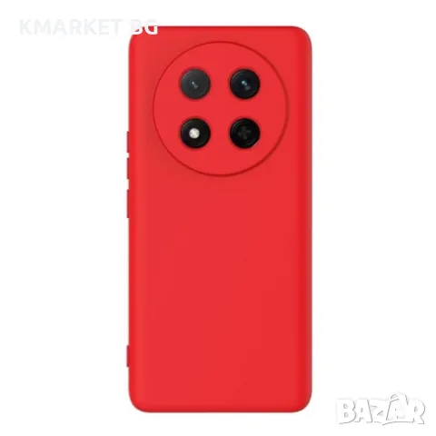 Силиконов кейс и Протектор bSmart Silicone Soft Cover, За Honor Magic7 Lite, Червен, снимка 1