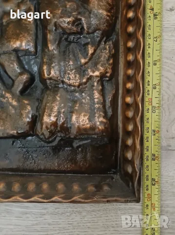 Барелеф-мед, историческа сцена, снимка 3 - Антикварни и старинни предмети - 48914632