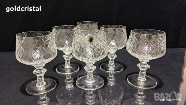 кристални чаши , снимка 7 - Антикварни и старинни предмети - 51483269