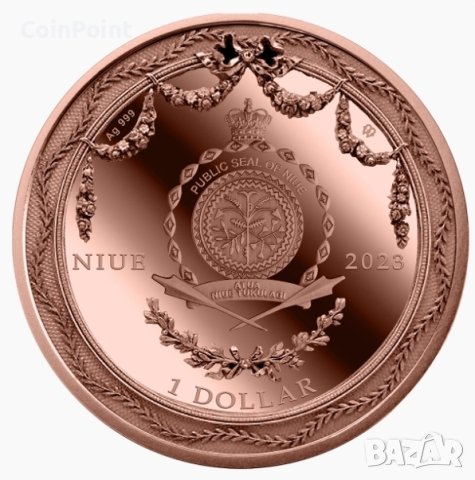 POCKET WATCH Faberge Art 1 Oz Серебърна монета 1$ Ниуе 2023, снимка 2 - Нумизматика и бонистика - 44251919