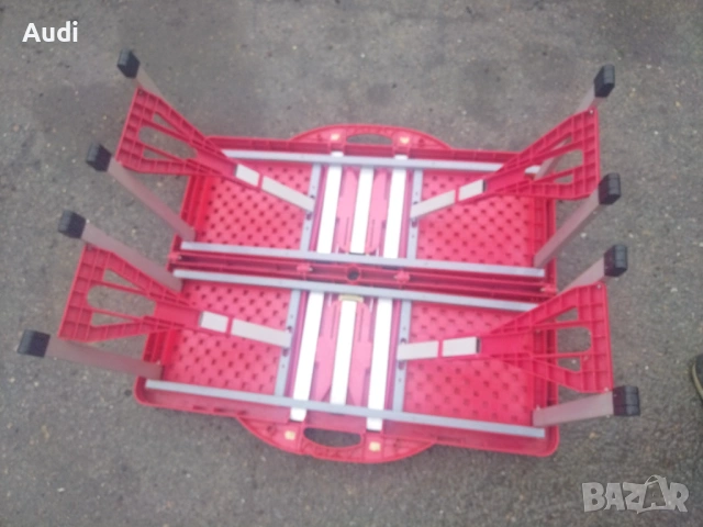 Сгъваема маса със столове за  къмпинг, идеаллна за дворове, градини, пикници и др.  Сгъва се във фор, снимка 5 - Къмпинг мебели - 46465888