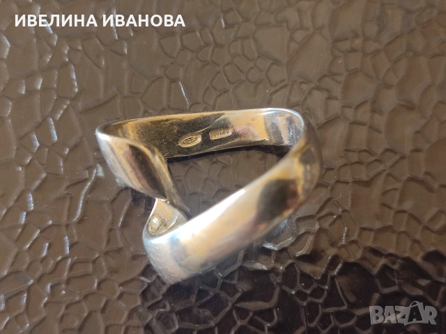 Дамски сребърен пръстен , снимка 5 - Пръстени - 53148744