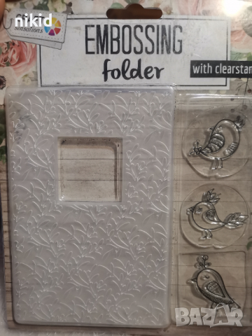 листа  птичка мрежа Папка за релеф обем крафт папки и силиконов гумен печат Scrapbooking декорация