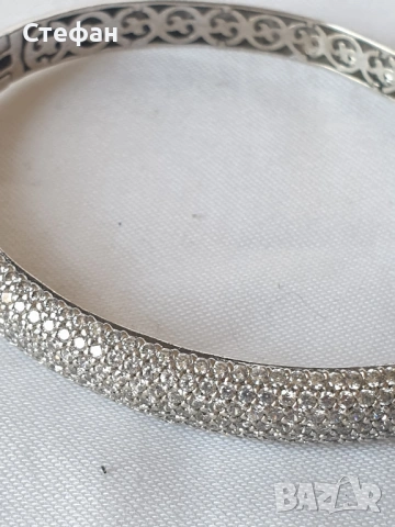 Сребърна гривна, снимка 2 - Гривни - 54267187