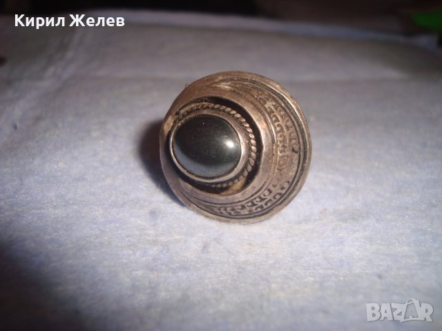 СТАРА СРЕБЪРНА ОРНАМЕНТИРАНА МАРКОВА КЛИПС АРТ ОБЕЦА СРЕБРО 925 с ЮВЕЛИРНО ПОЛИРАН ЧЕРЕН ОНИКС 27303, снимка 5 - Обеци - 36817833