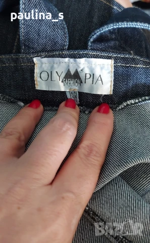 Два броя / Винтидж дънков марков сукман "Olympia" и "Motor jeans" , снимка 6 - Сукмани - 51299718