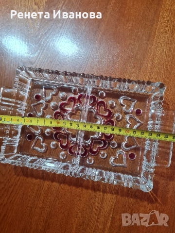 Прекрасни , стари секторни плата от кристално стъкло , снимка 5 - Други - 53895157