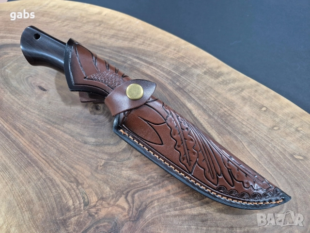 Ловен нож с кожена кания LN404, снимка 8 - Ножове - 52967946