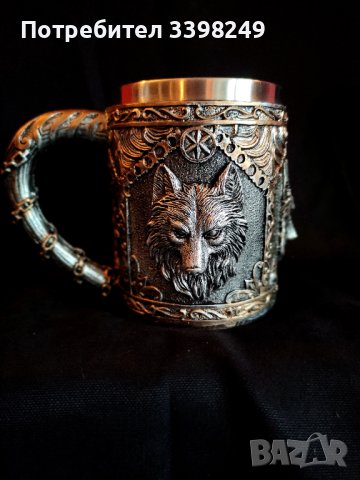 Чаши и халби в метъл / готик стил с черепи, дракони или вълци, снимка 3 - Чаши - 44313796