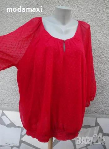 4XL Нова  блуза VRS в червено , снимка 3 - Туники - 50329857