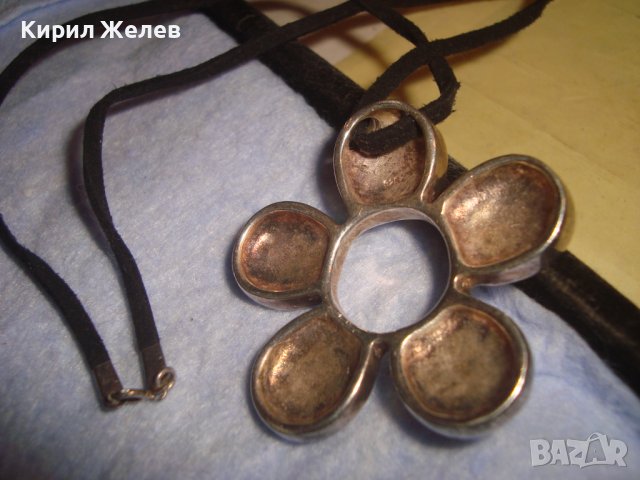 МАСИВЕН СРЕБЪРЕН СЕДЕФЕН ФЕШЪН АРТ МЕДАЛЬОН СРЕБРО 925 ИТАЛИЯ ИНКРУСТИРАН КРАЛСКИ СЕДЕФ КОЛИЕ 28776, снимка 8 - Колиета, медальони, синджири - 37300673